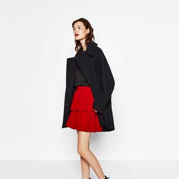 zara frill skirt